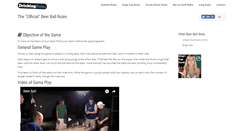 Desktop Screenshot of beerballrules.com