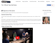 Tablet Screenshot of beerballrules.com